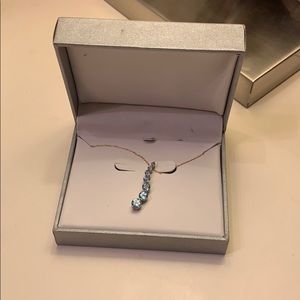 New Aqua 10 ct Gold Necklace